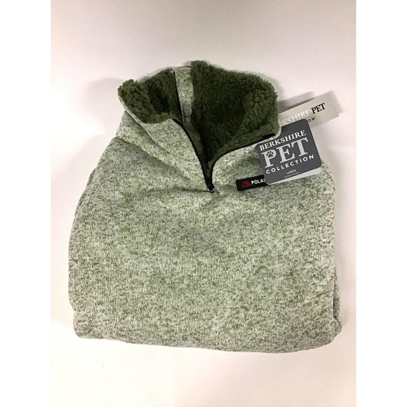 Large Polartec Fleece-lined Dog Coat, Sage Green - Picture 5 of 6